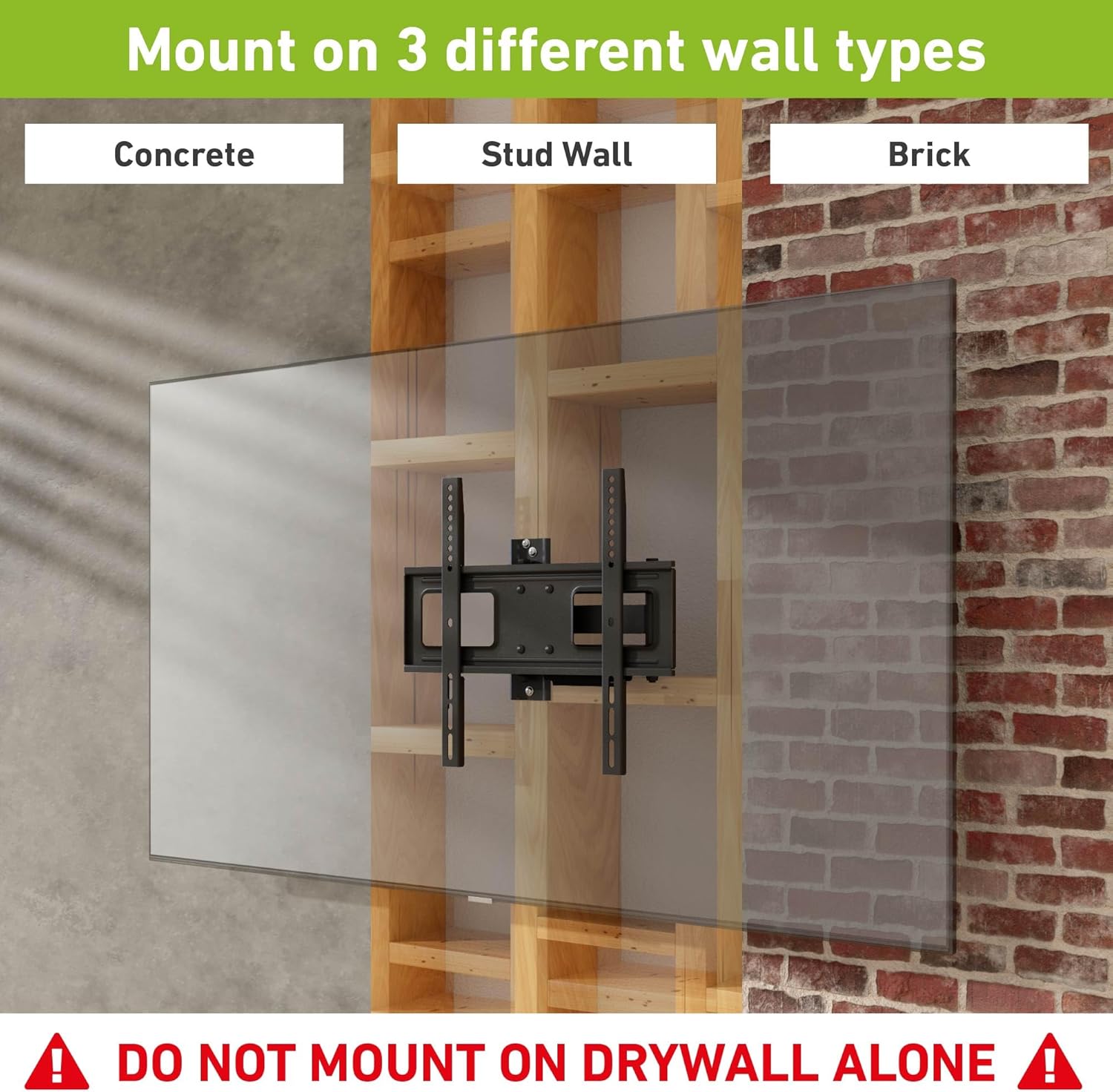 D-Line Full Motion TV Wall Bracket for 32-70 Inch TVs, Tilt, Turn and Extend, VESA 200x200mm - 400x400mm, Holds up to 110lbs