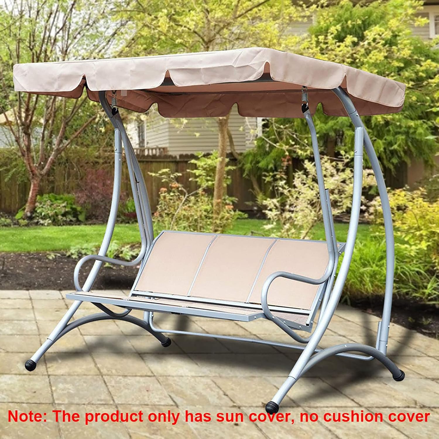 Qiilu 1 x Swing Top Cover Outdoor Swing Top Cover Outdoor Rainproof Anti Dust Protector Beige (Beige)