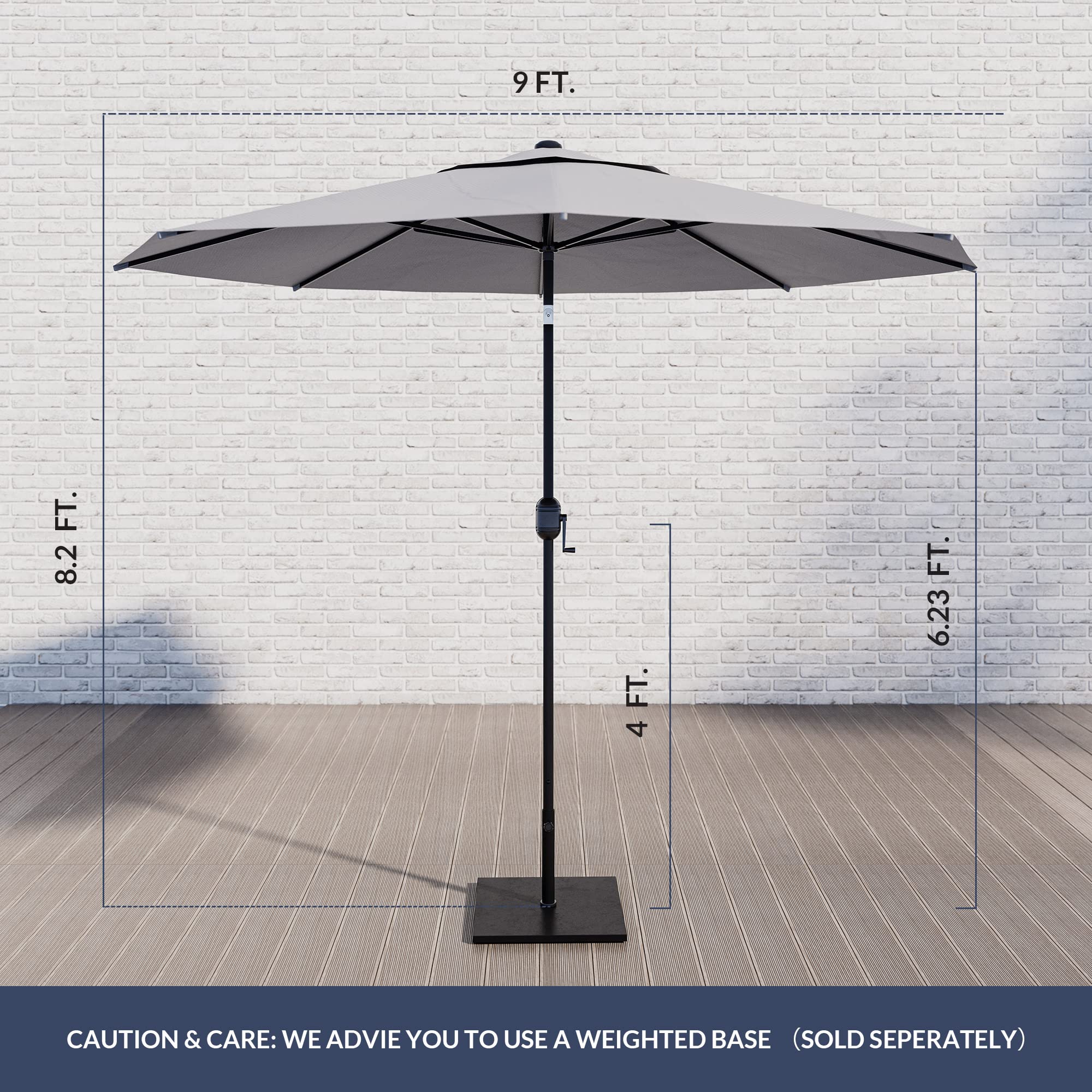 belleze patio umbrella Amazon.com: BELLEZE 9 Ft Outdoor Patio Table Umbrella, Sunproof Beach  Umbrella with Push Button Tilt and Crank, 8 Sturdy Ribs Market Umbrella for Patio  Furniture Set, Garden, Deck, Backyard