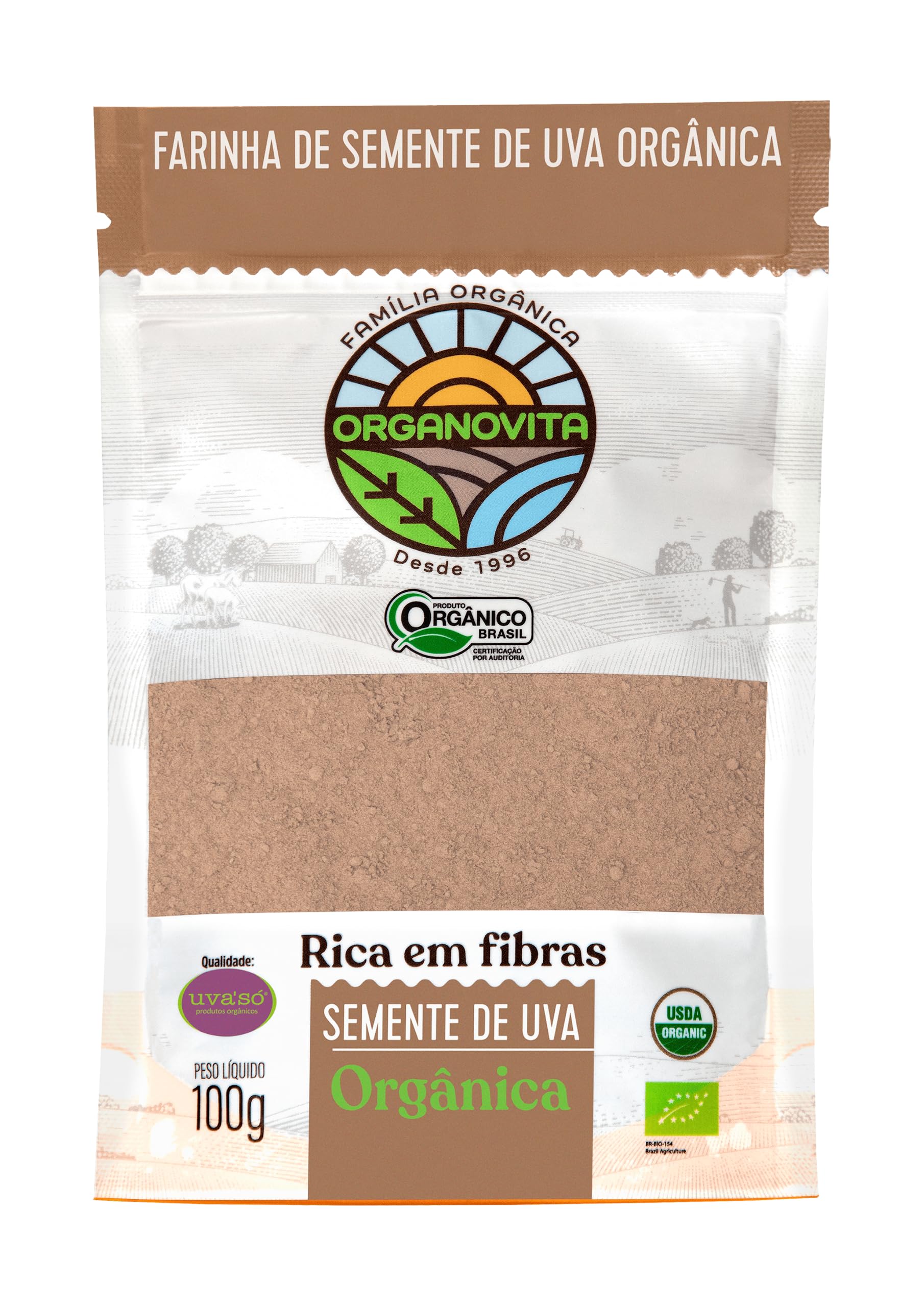 Organovita Organic Grape Seed Flour 100g