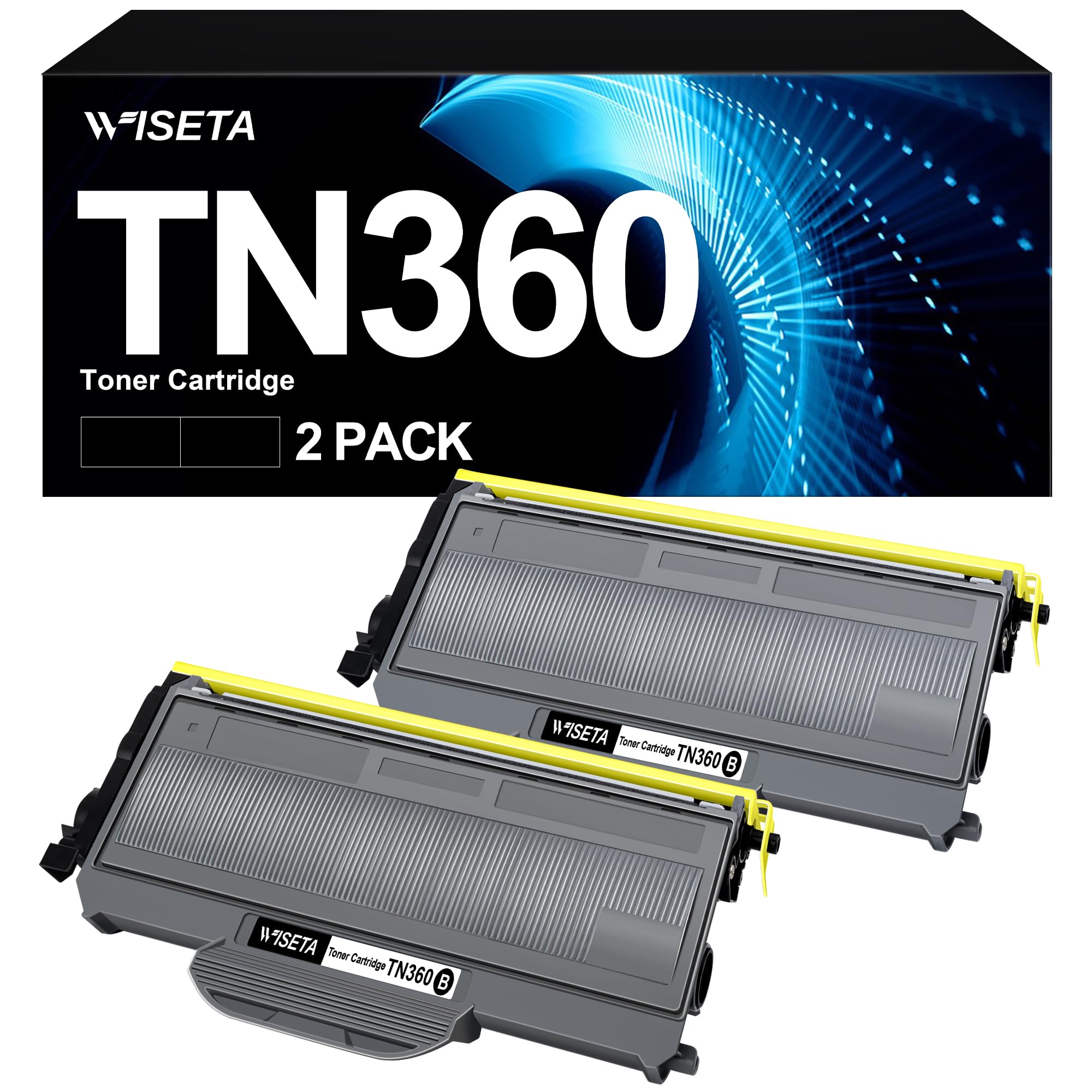 Wiseta TN360 Compatible Toner Cartridge Replacement for Brother TN 360 TN360 Toner Cartridge for Brother Printer DCP-7040 DCP-7030 MFC-7840W HL-2140