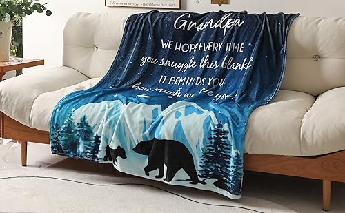 Miniatura 6 de NEWLIGHTURE Regalos para el abuelo de parte de los nietos, regalo de manta del día del padre, regalo de cumpleaños para abuelo, el mejor regalo para