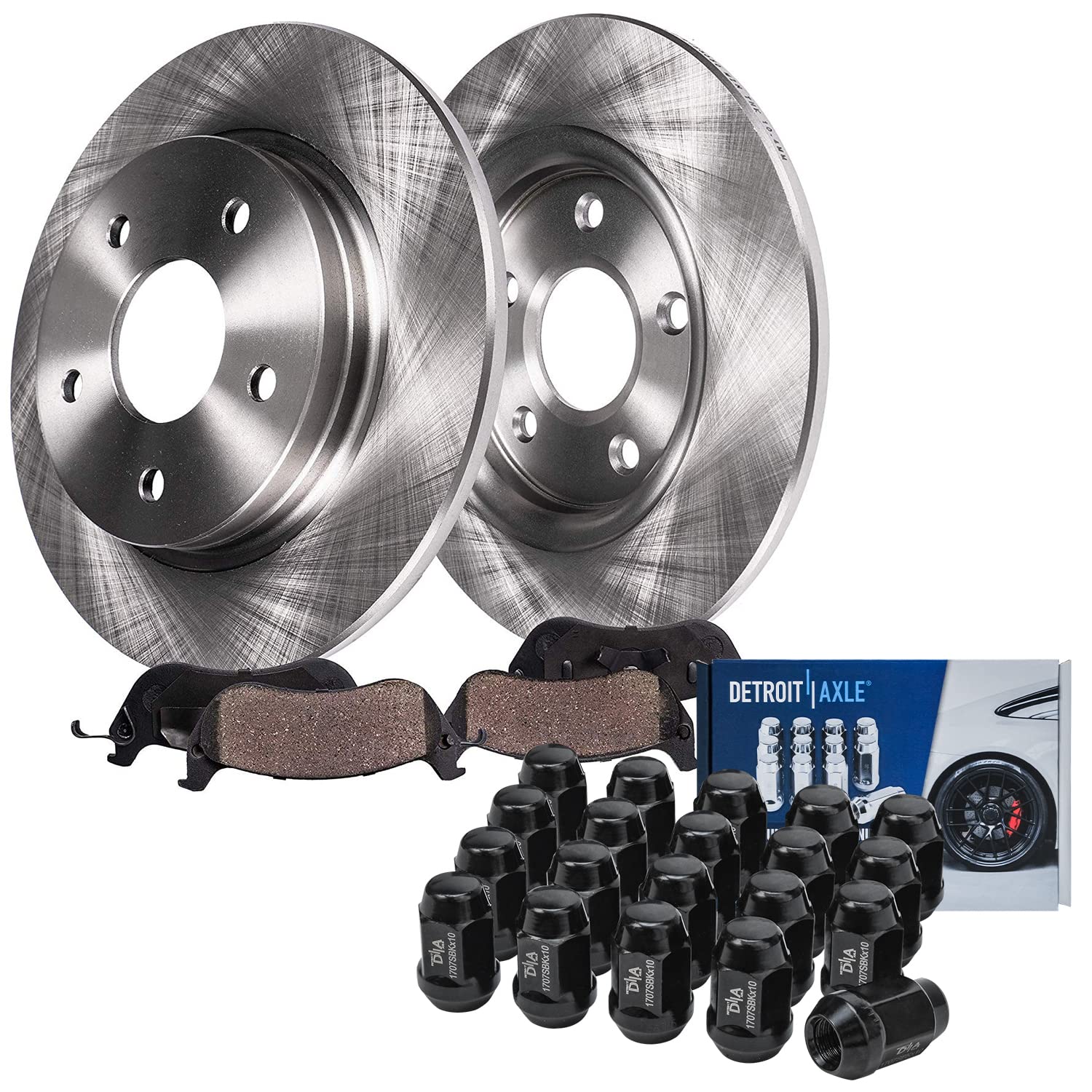 Detroit Axle - Rear Brake Kit for 2008-2012 Dodge Grand Caravan