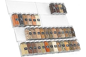 Lifewit Adjustable Plastic Spice Drawer Organizers - Master Your Kitchen Space