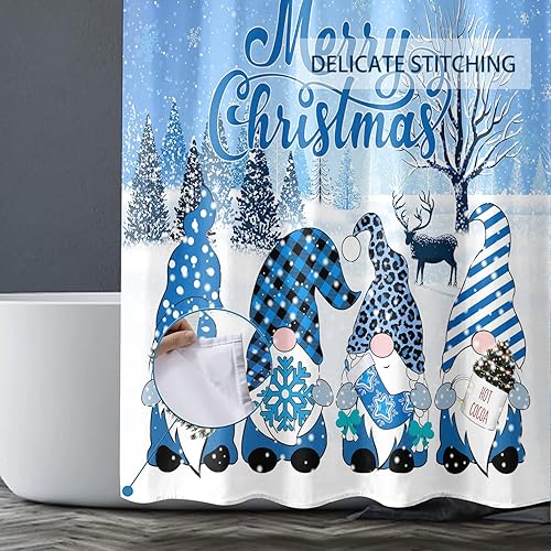 Miniatura 4 de Cortina de ducha de hojas de eucalipto en blanco y negro, cortina de ducha de baño con plantas de acuarela, cortina de ducha botánica impermeable de