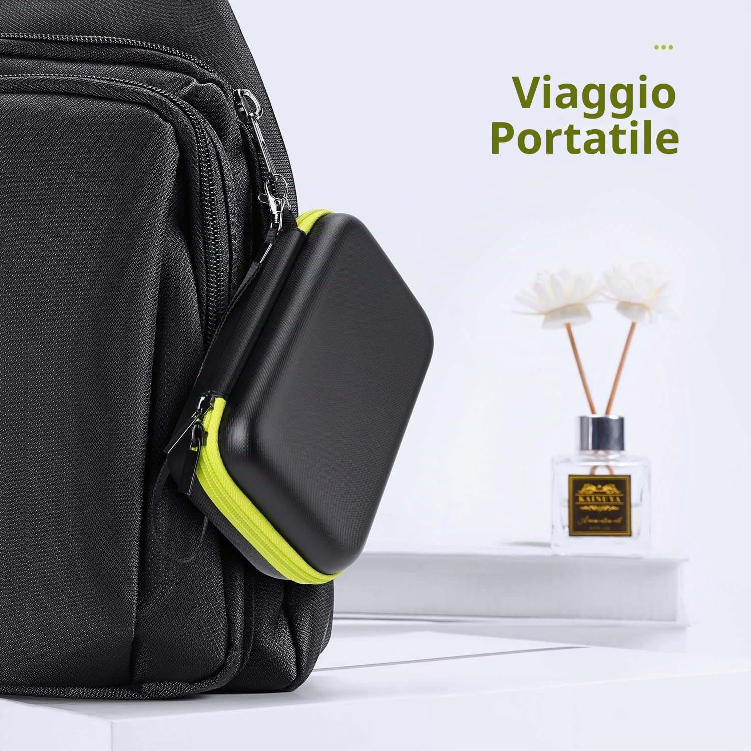 Yinke - Custodia per Philliips O Blade QP2530/30, QP2630/30, QP2520/30, QP2520/65 rasoio elettrico con spugna, custodia rigida da viaggio, colore: Verde One PC