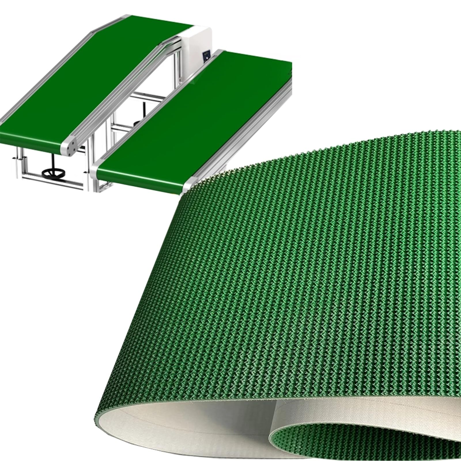Rotolo di nastro trasportatore in PVC spesso 5 mm per trasporto industriale - Sostituzione di movimentazione elettrica regolabile per efficienza e durata ottimali