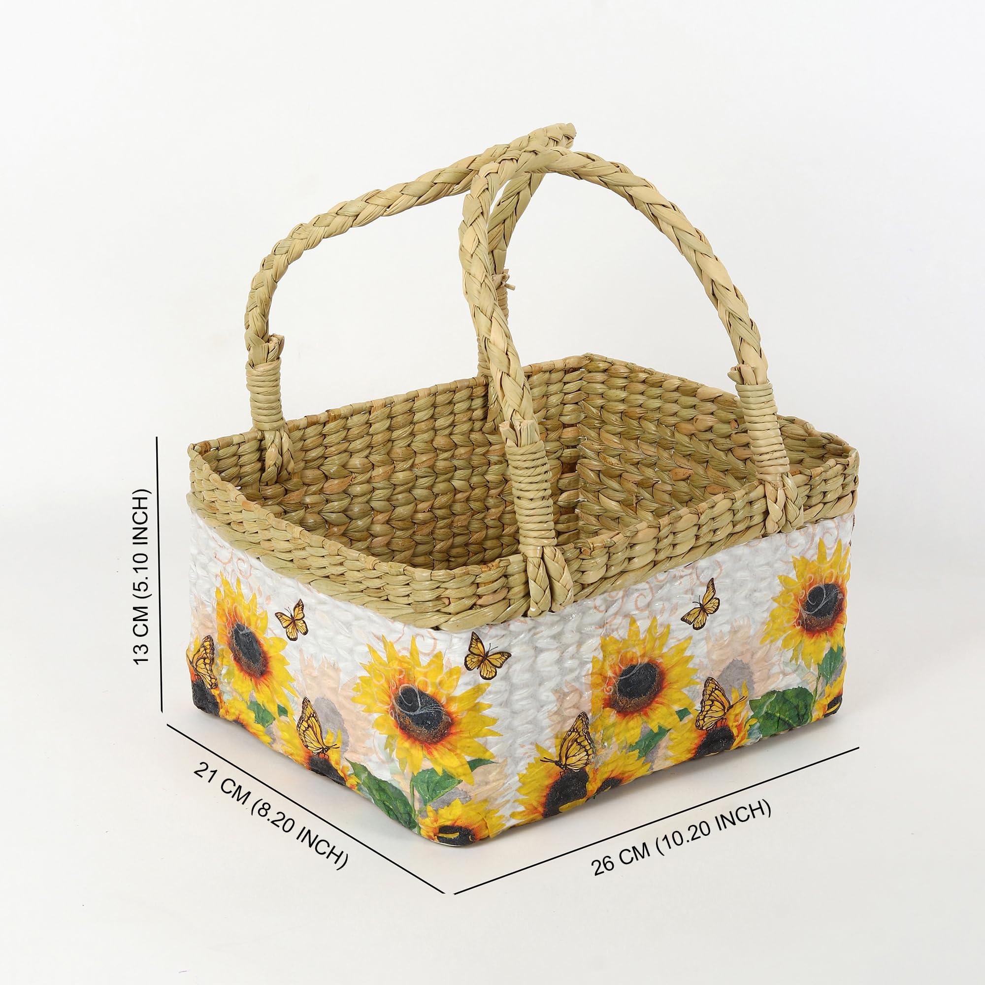 Habere India-All The Cultures Fabricating India Gift Hamper Baskets | Clothes Basket | Baby Hamper (Design 21 - L26xW21xH13 cm) 4