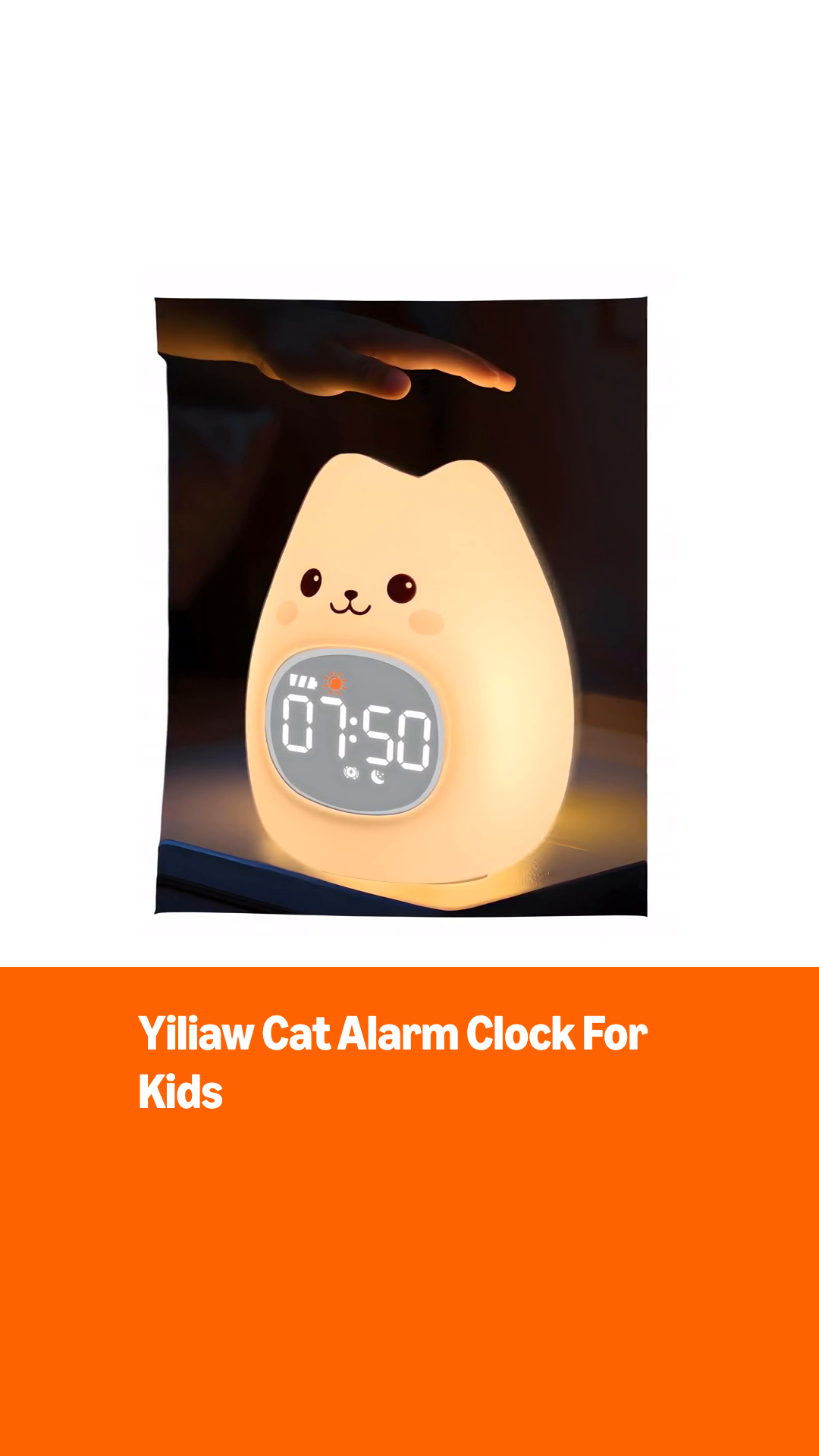 Amazon.com: Yiliaw Cat Alarm Clock for Kids with Night Light