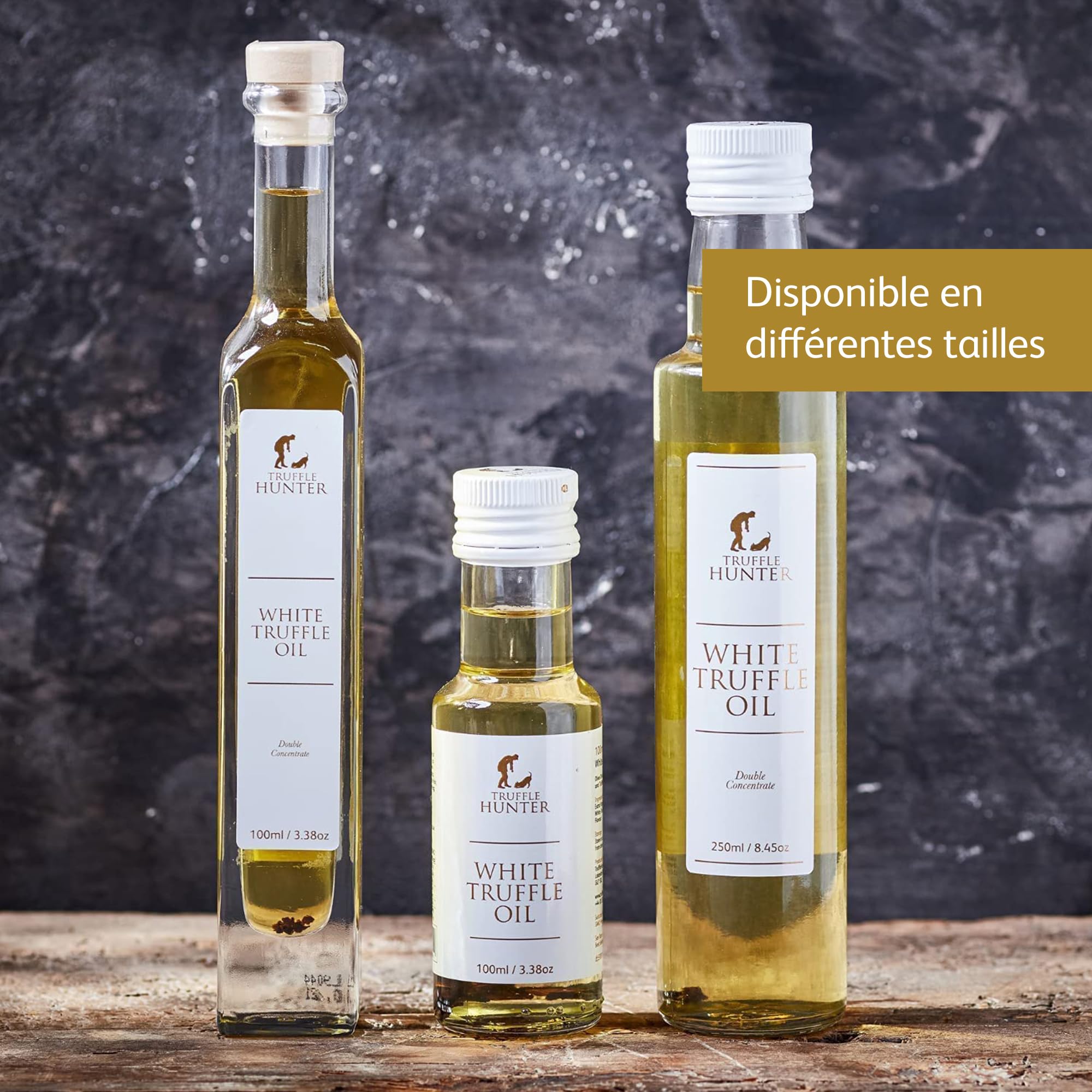 TruffleHunter - Huile de Truffe Blanche - Huile d'Olive Extra Vierge pour Cuisine et Assaisonnement - 250 ml
