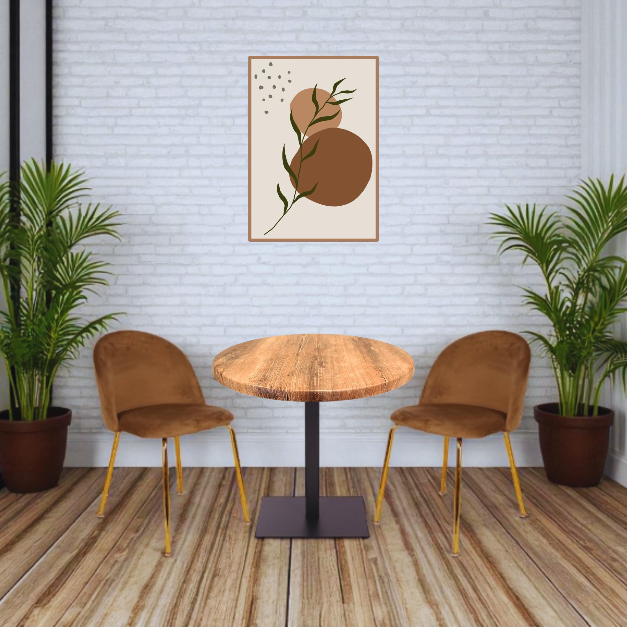Acht & Acht Hochwertige Tischplatte Topalit – Ø80cm – 2,6 cm Dicke für Bistrotisch/Esstisch/für Outdoor und Indoor - Farbe: Atacama Cherry
