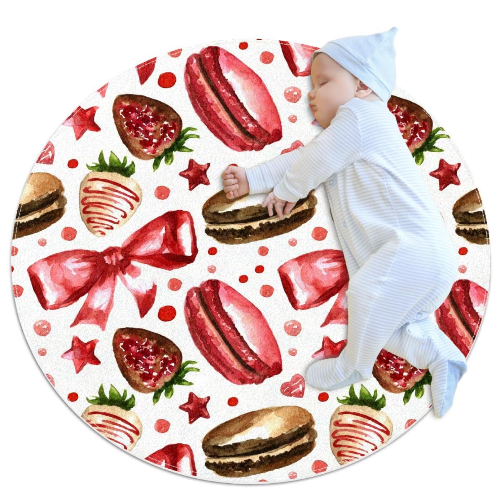 Tapis de bain imprimé camomille et ruban avec envers sécurisé