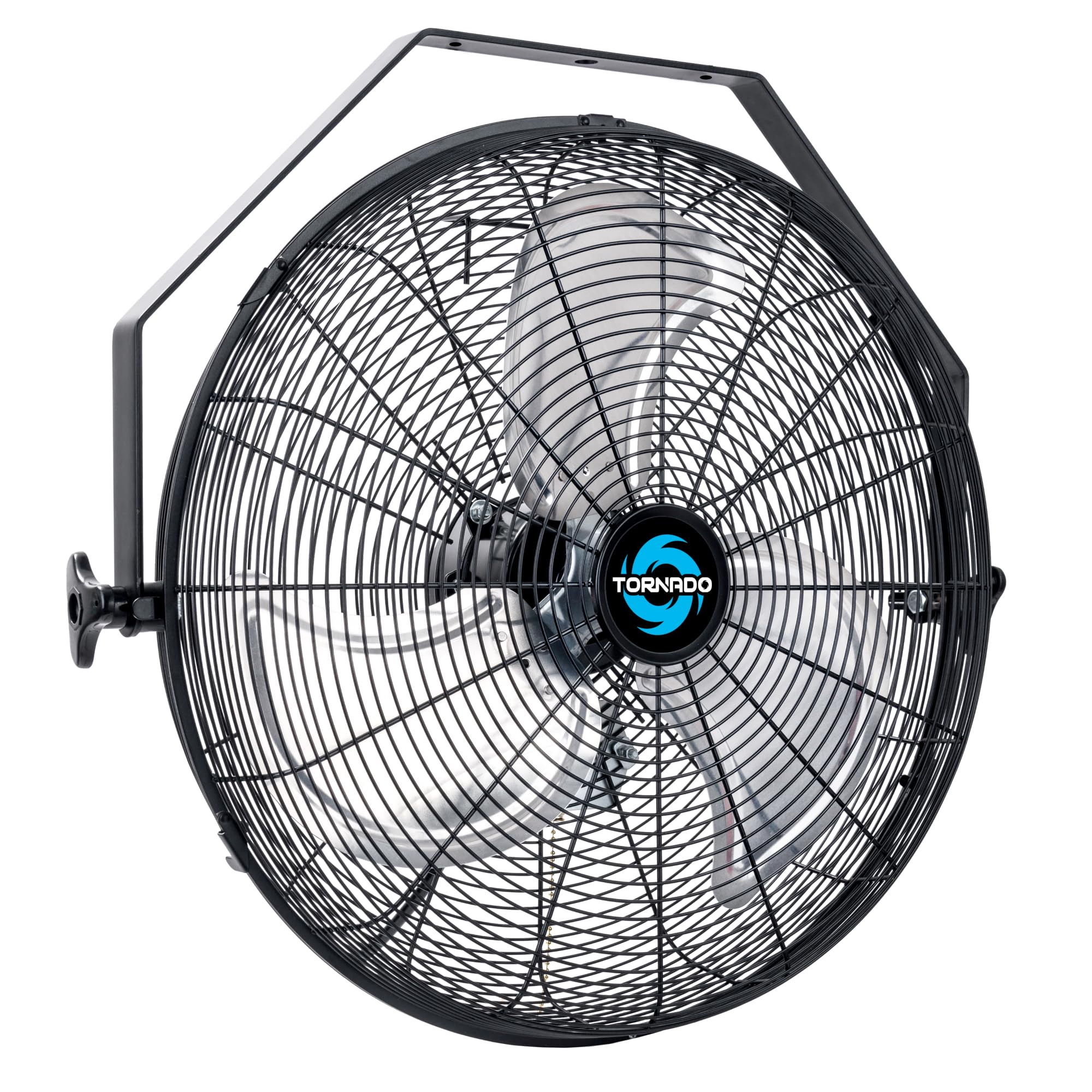Tornado 18" High Velocity Industrial Wall Fan with TEAO Enclosed Motor – 4000 CFM, 3 Speed Settings, 6.5 FT Cord – Ideal for Industrial, Commercial, and Residential Use – UL Safety Listed