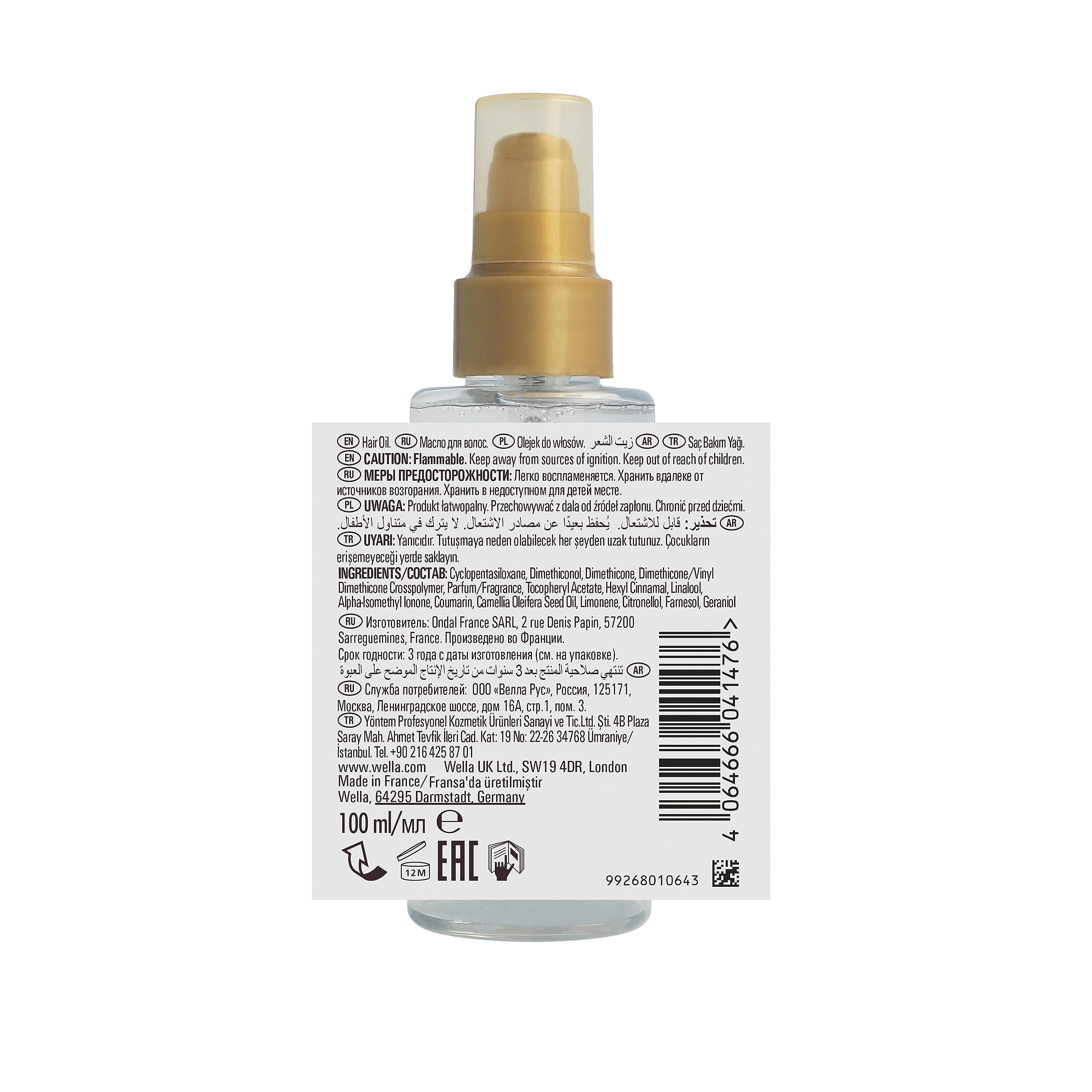 Wella Professionals OIL REFLECTIONS Aceite Reflejos de Luminosidad de Camelia y Té Blanco