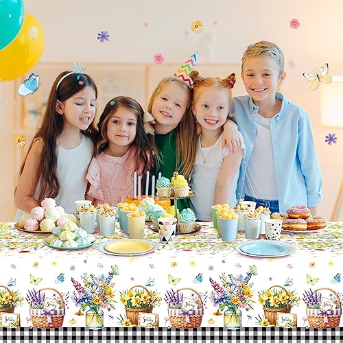 Miniatura 79 de CC HOME 1 pieza de mantel de plástico para fiesta de los 90 de 54 x 87 pulgadas de largo, mantel vintage retro de los 90 de hip hop, tema de 1990