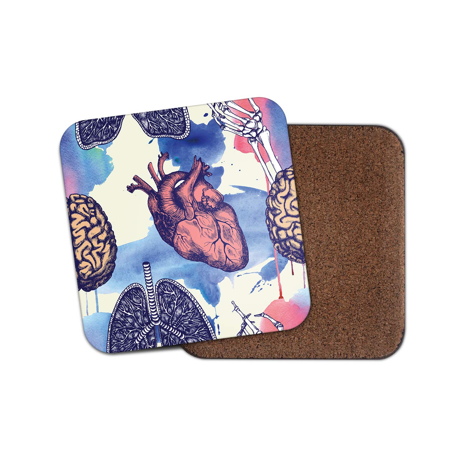 Destinationvinyl Multicolor 1 X Medical Coaster - Science Biology Doctor Nurse Student Human Fun #8770