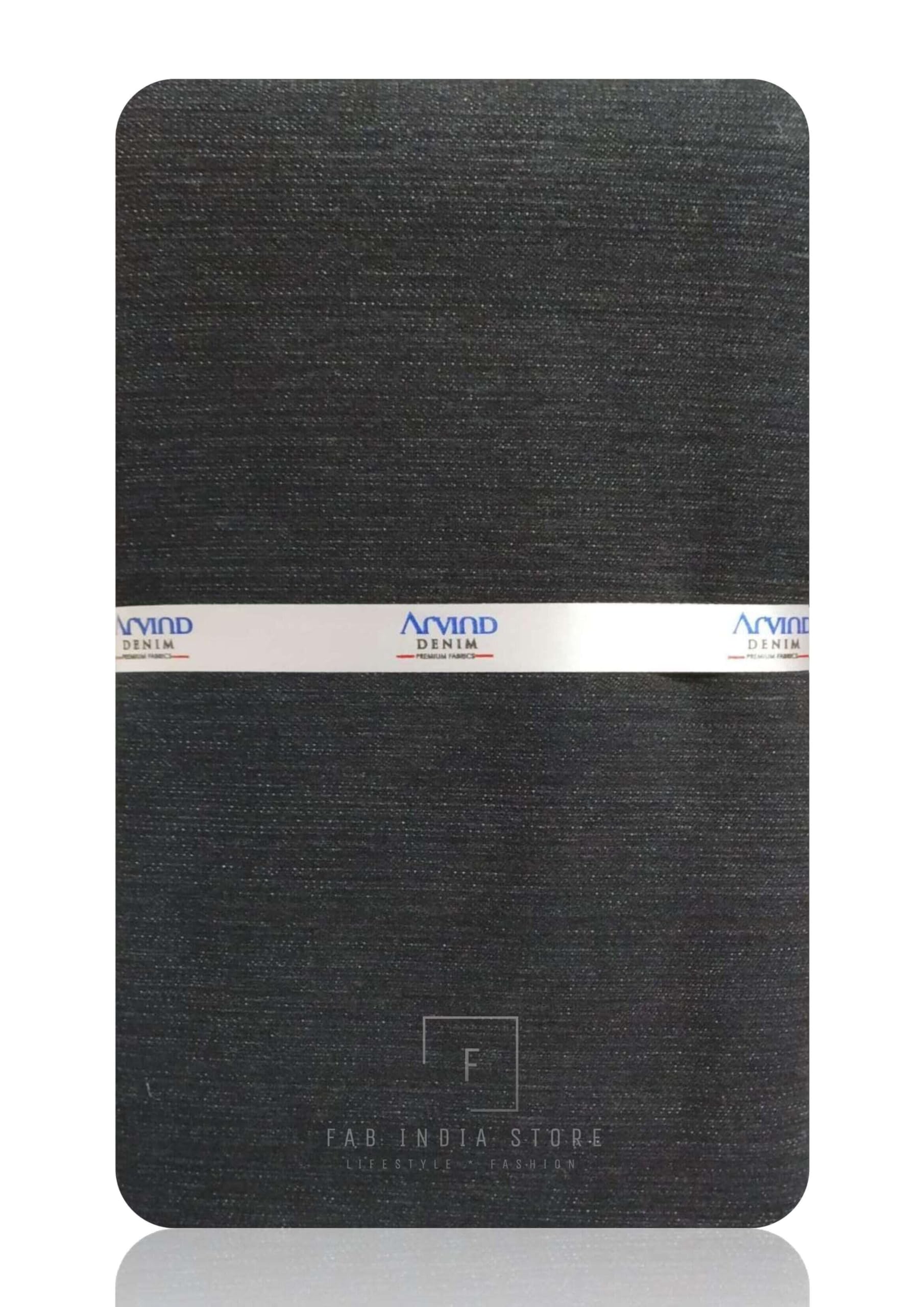 Men's and Women Unstitched Cotton Stretchable Jeans Cloth 1.30 m Denim Fabric (Carbon Black, Free Size)