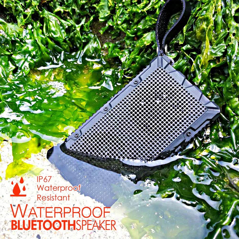 Enceinte Bluetooth Portable Imperméable IP67 Format de Poche Stéréo Mains Libres Bluetooth 4.1 pour Douche de Plage et Plein Air
