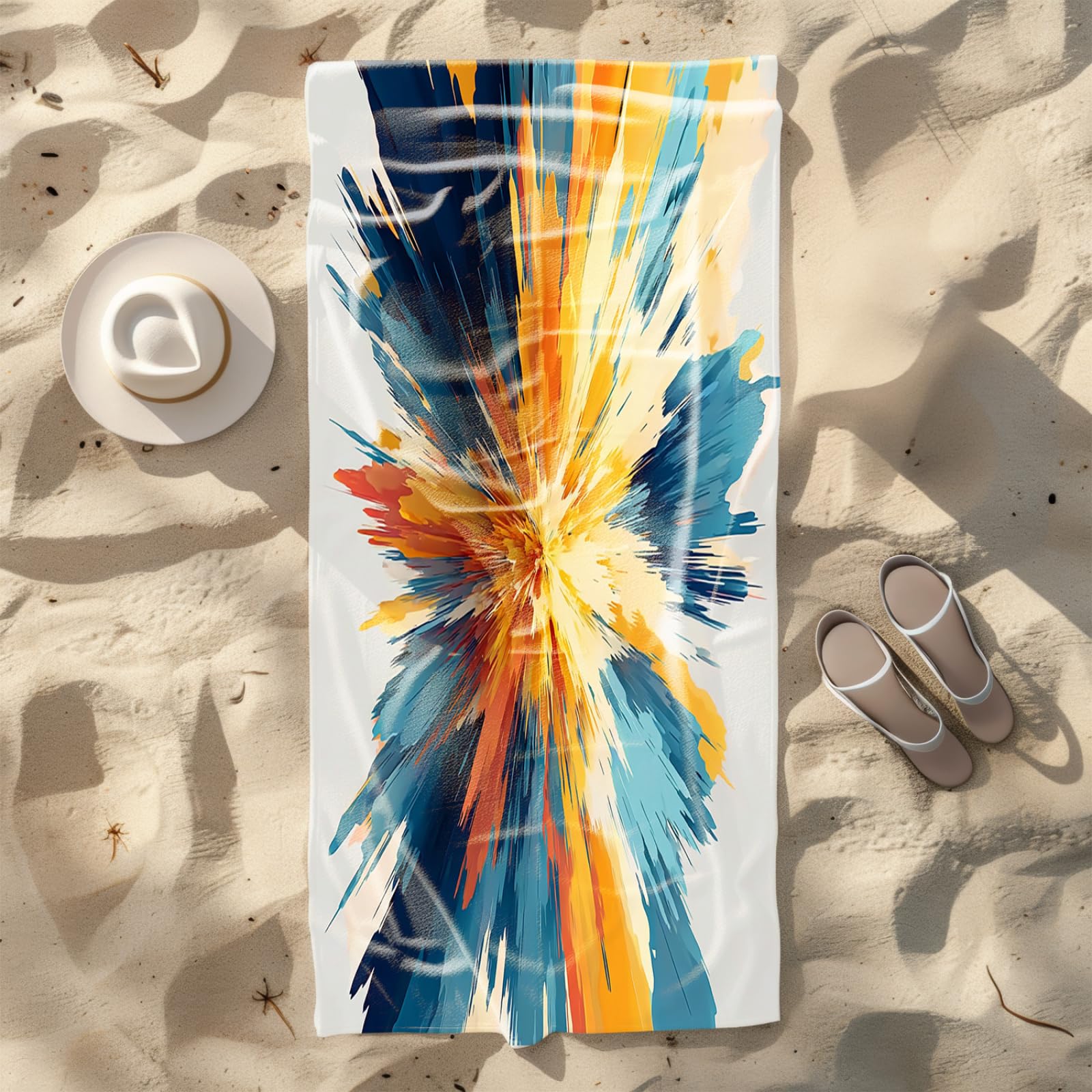 Beach Towel 80x160 Dark Green Graffiti Microfibre Quick Dry Towel for girls,Pool Swimming Travel Towels,Sand-Resistant, Absorbent, Lightweight