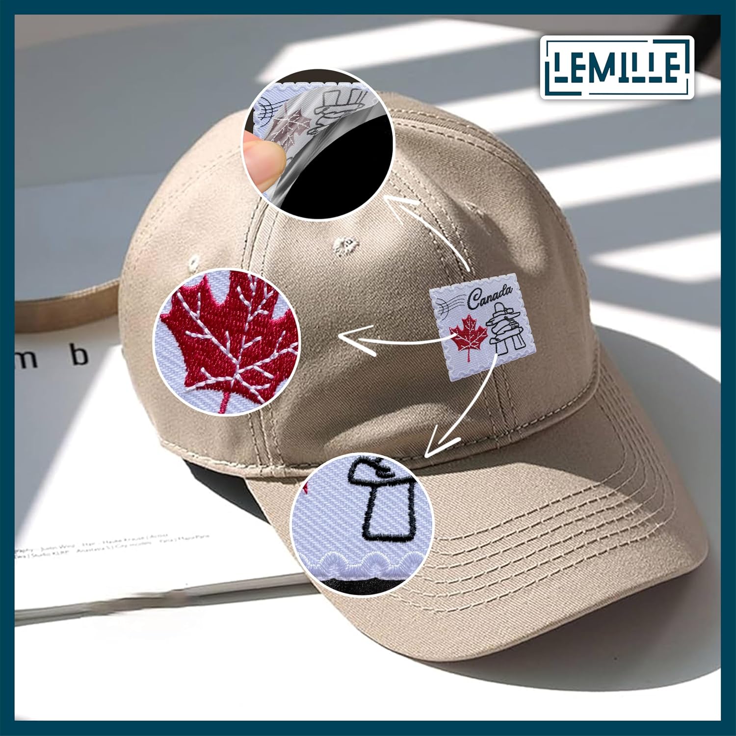 Canada Leaf Patch, 3" Travel Patch Sew On or Iron On for Clothes, Jeans, Backpacks, Hats, Vintage Stamp Country Embroidered Patch, Aesthetic Souvenir Patch for Travelers and Adventure Lovers image 4