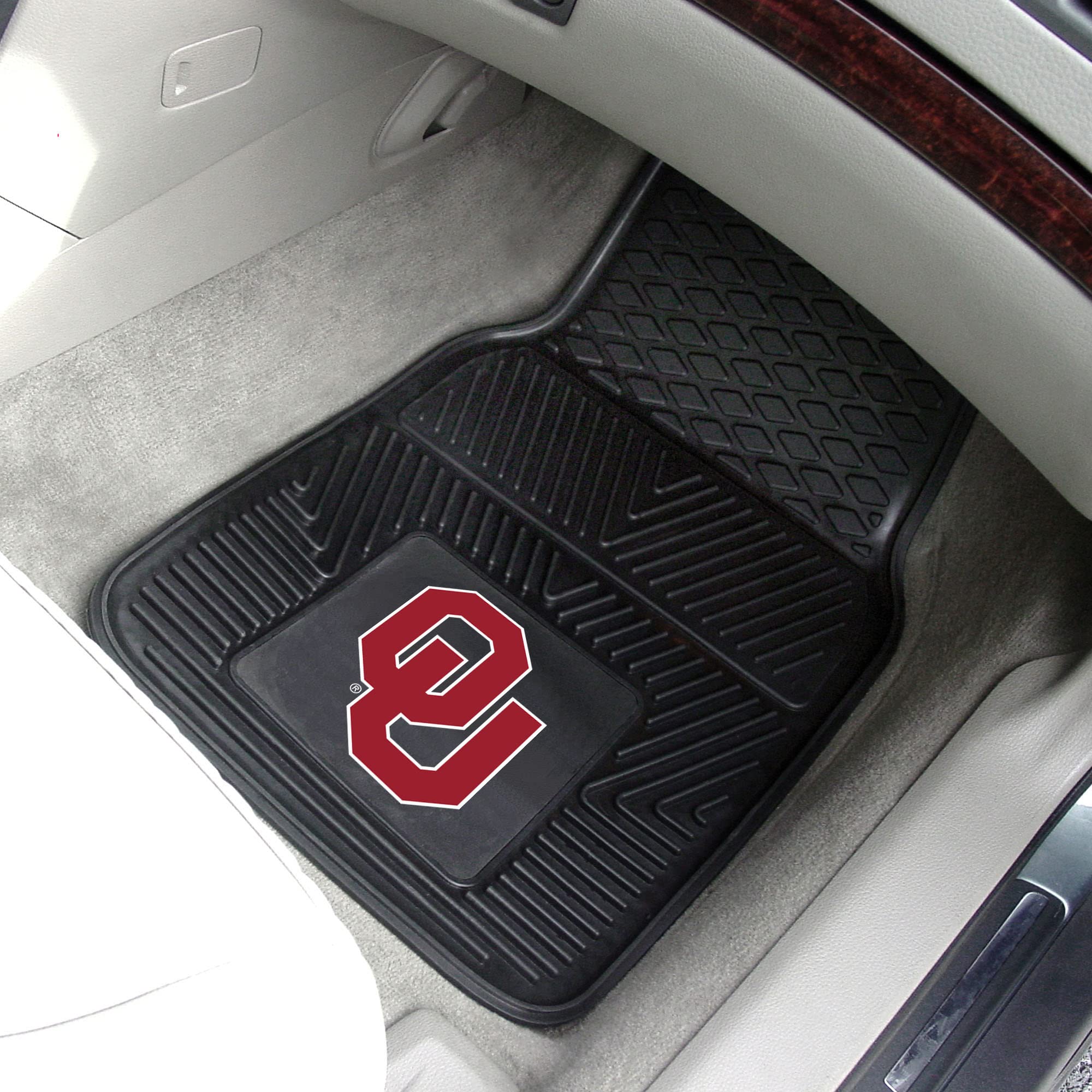NCAA Oklahoma Sooners Heavy Duty 2-Piece Vinyl Car Mat - 18
