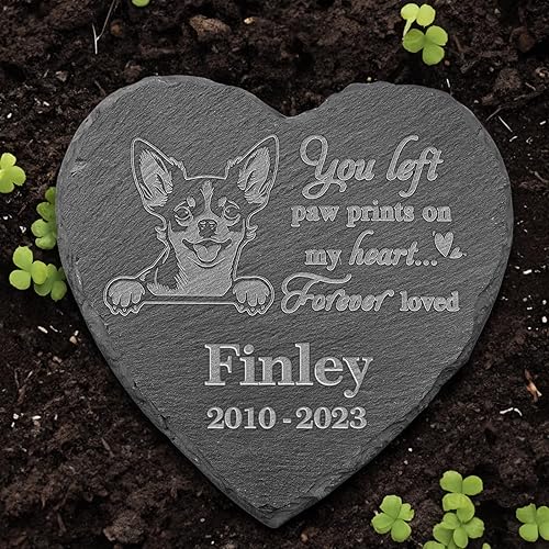 Piedra conmemorativa de Chihuahua, estatua de Chihuahua, marcador de tumba de Chihuahua, regalos de pérdida de Chihuahua, regalos conmemorativos de