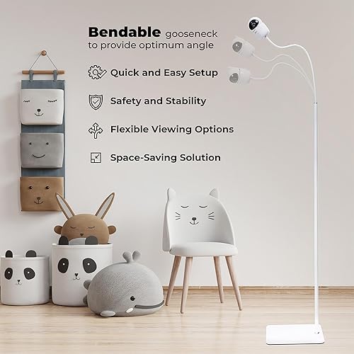 Miniatura 6 de GOOZIE Soporte de suelo para monitor de bebé compatible con modelos de cámara universales Hellobaby HB6550HB65HB66HB248, Infant Optics DXR-8 Pro,