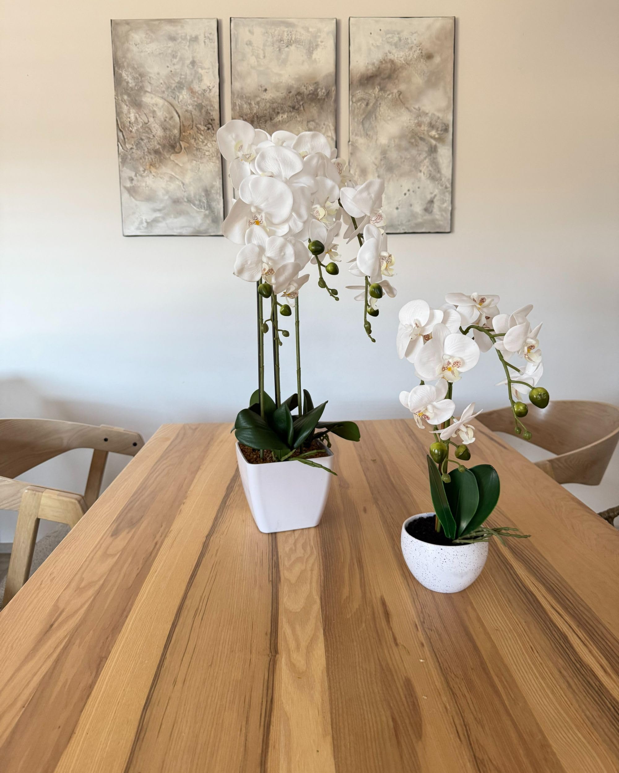 Plante Artificielle en Pot Orchidée 59 cm Décoration Intérieur Plastique Orchid