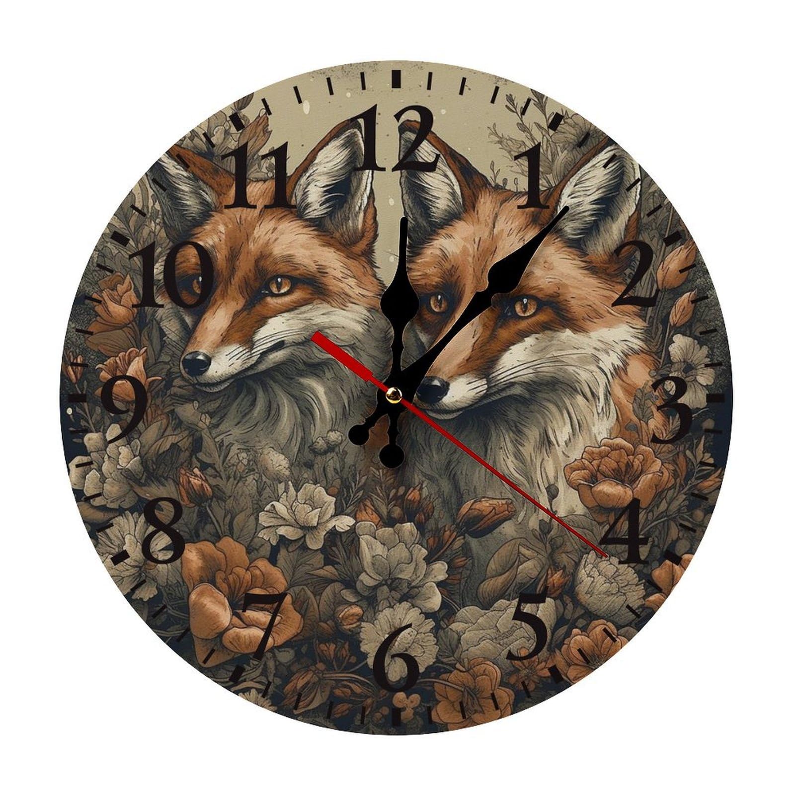 Horloge murale ronde noire 30 x 30 cm à chiffres arabes, horloge de maison moderne et silencieuse