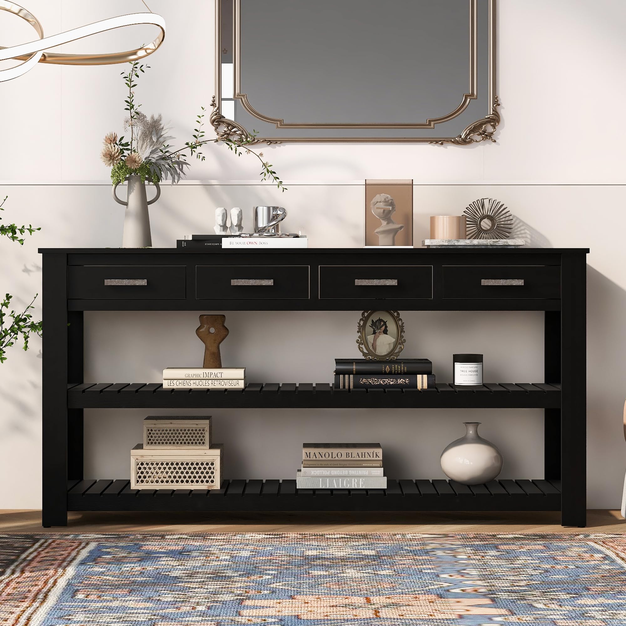 Amazon.com: LostCat Double Partition Console Table,Modern Entryway