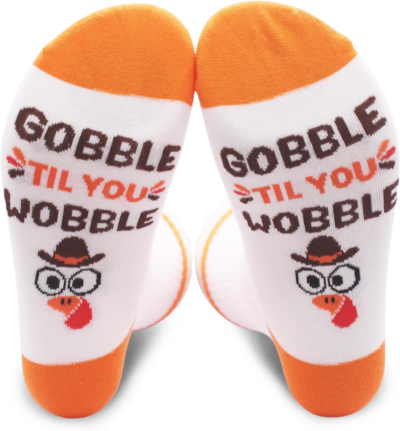 (SET OF 2)Thanksgiving Crew Socks?Fun Turkey, Pumpkin & Harvest-Themed Designs – Holiday Novelty Socks for Men & Women Gobble Til You Wobble