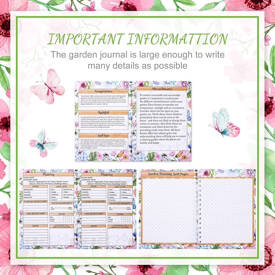 hello garden ジャーナルノートブック Amazon.co.jp: Harloon ガーデンプランナーとログブック