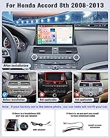 Vista 2 de SIXWIN Android 13 Estéreo del coche para Honda Accord 2008 2009 2010 2011 2012 2013 10.1 pulgadas pantalla táctil 2G+64G CarPlay Android Auto Car