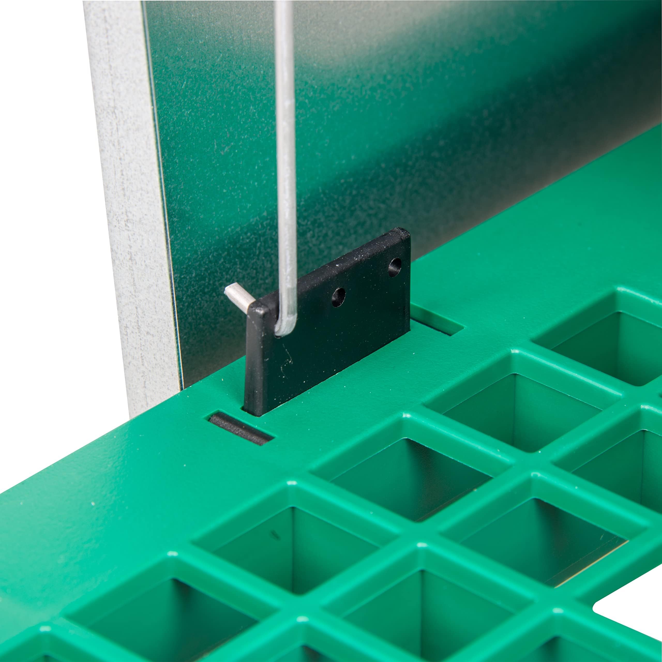 horizont Futterautomat Hühner Feedomatic mit Trittplatte, 5kg, verzinkt, Futterautomat für Hühner, ideales Hühnerzubehör, rattensicher, Futterspender