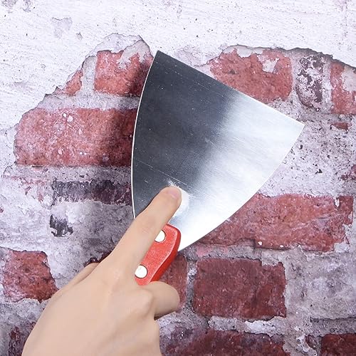 Miniatura 6 de uxcell Raspador de masilla de 2 "acero inoxidable masilla cuchillos mango de madera para yeso masilla 3 piezas