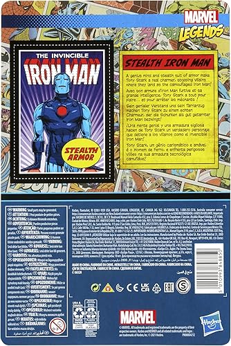 Miniatura 4 de Marvel Hasbro Legends Series 3.75 pulgadas Retro 375 Colección Stealth Suit Iron Man figura de acción de juguete