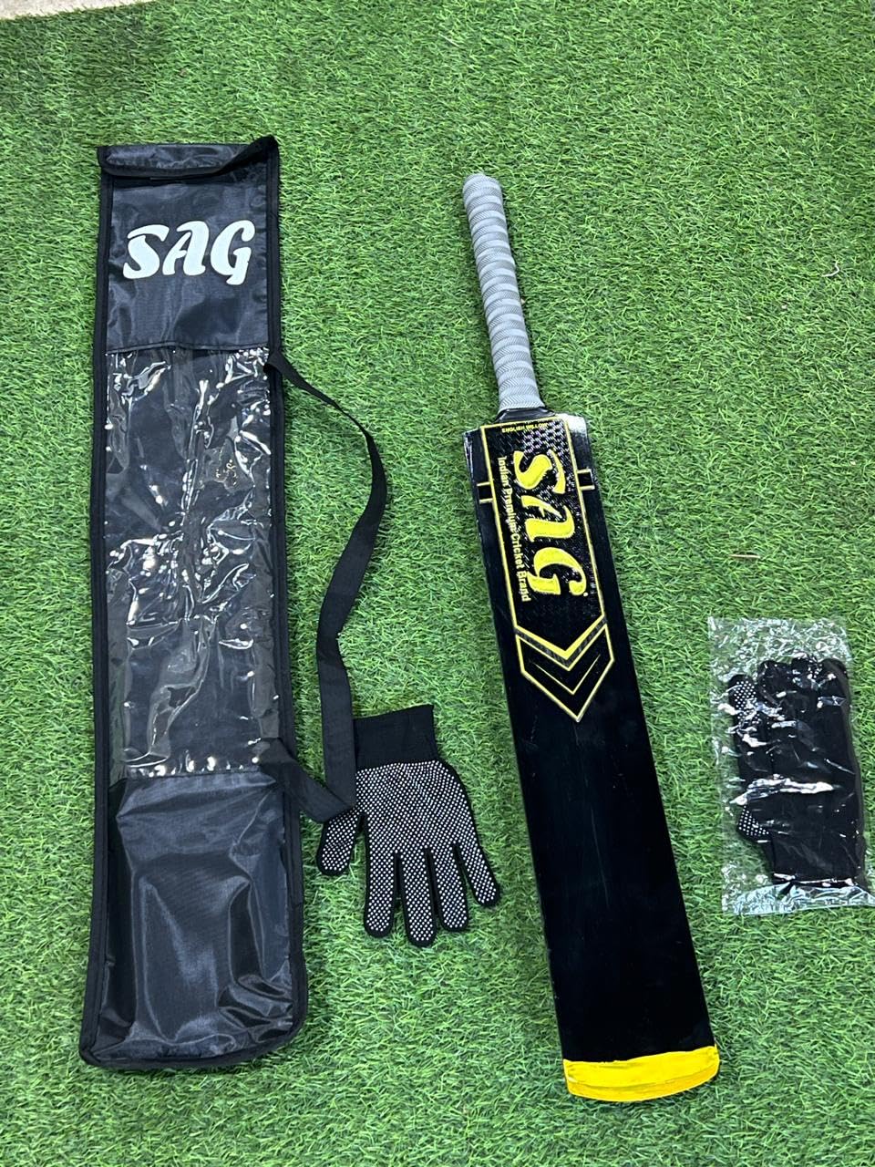 SAG Cricket Bat [Size 8] | Full Size Double Blade Tennis Bat for Cricket | Poplar Willow Cricket Bats for Kids & Adults | Ideal for Indoor & Outdoor | Lightweight Bats for Practice.-image-39