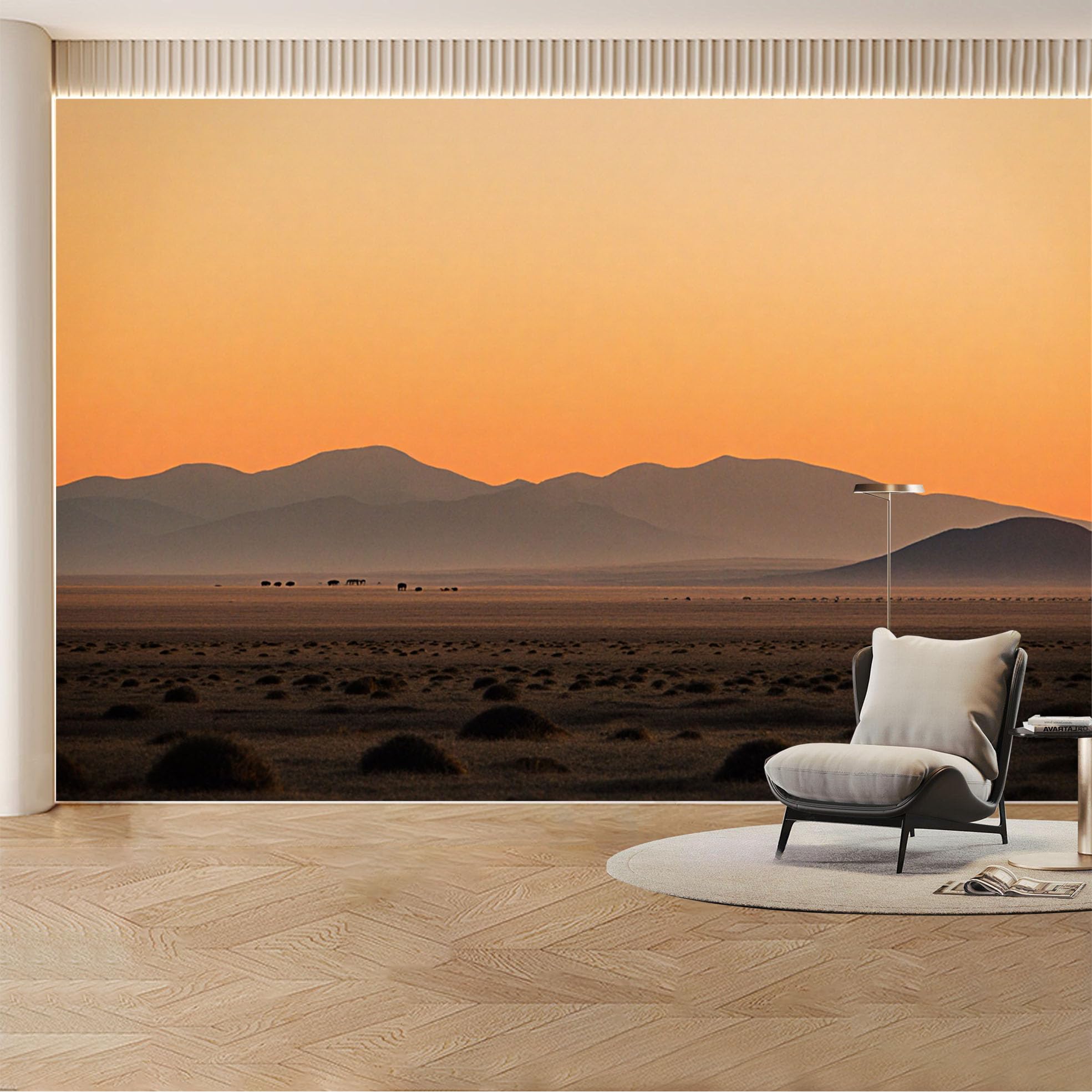 Custom Wall Mural Wallpaper Mountain Desert Landscape Nature Large Wall Art Sunset Minimalist Removable SelfAdhesive Large Photo for Living Room， Bedroom， Office