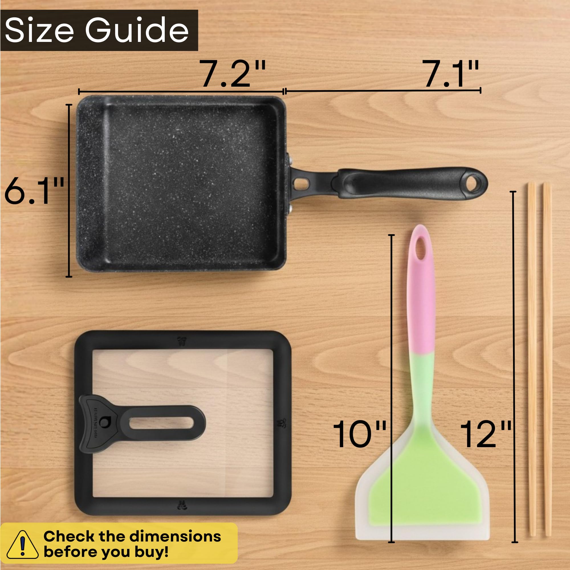 HAPPI STUDIO Tamagoyaki Pan - Japanese Egg Pan -4
