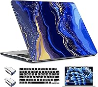 Vista 110 de TWOLSKOO for M4 MacBook Air 13.6 inch Case 2025-2022 Release M4 A3240 M3 A3113 M2 A2681, Plastic Hard Shell & Screen Protector & Keyboard Cover &
