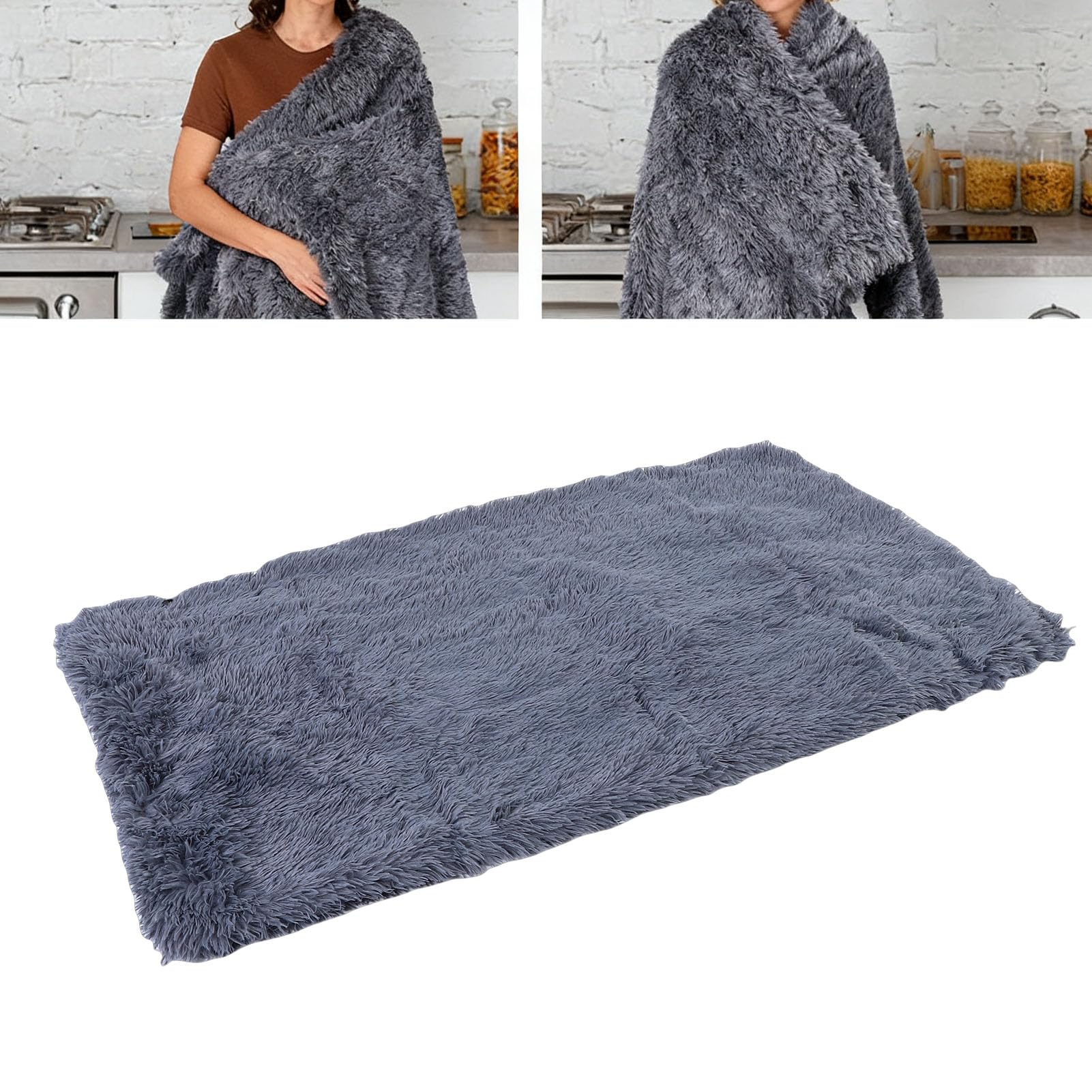 Sonew Scialle Termico Riscaldato Indossabile Coperta Elettrica con Tasca, 3
