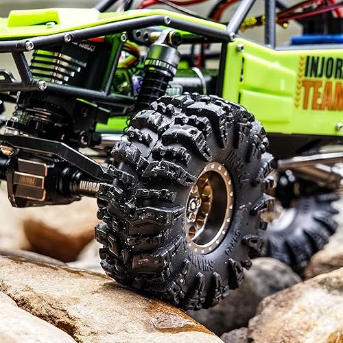 Miniatura 6 de INJORA Neumáticos 1.0  S5 Swamp Claw Mud Terrain Neumáticos para TRX4M AX24 Axial SCX24 FCX24 118 124 RC Crawler Car, 2.520 x 0.945 in, T1019