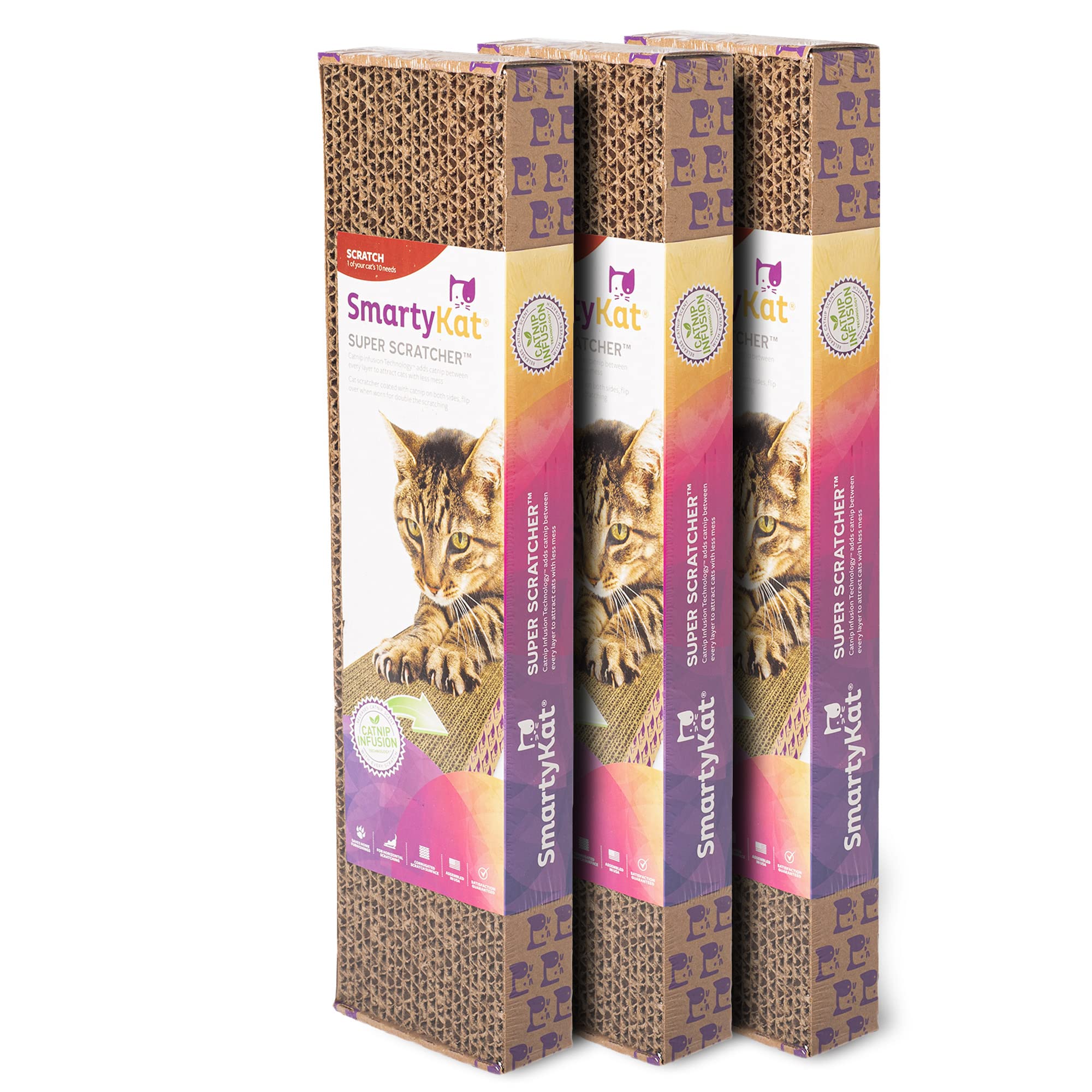SmartyKat Super Scratcher Corrugated Cat Scratcher, Catnip