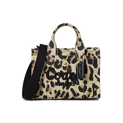 COACH Cargo Tote Bag 20 With Leopard Print Tote Handbags Natural Leopard, Canvas