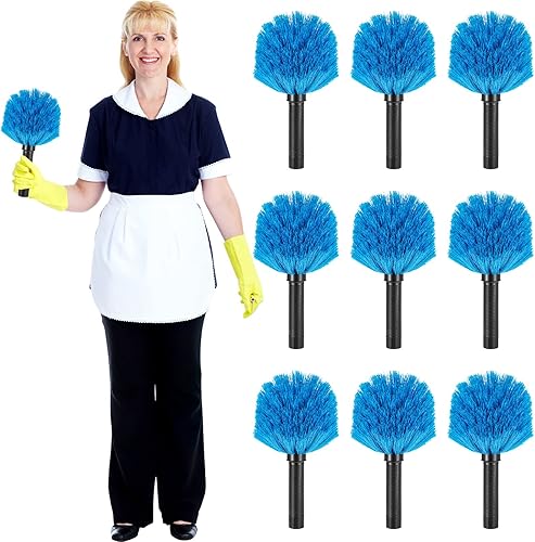 9 piezas Twist on Cobweb Duster a granel para limpieza empresa de limpieza Cepillo removedor de telaraña cepillo de telaraña accesorio de cabeza de