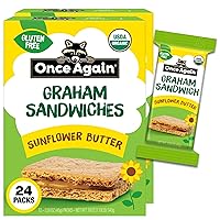 Vista 7 de Once Again Sandwiches Graham de mantequilla de girasol, aperitivos sin gluten para niños y adultos, galletas sándwich con mantequilla de semillas