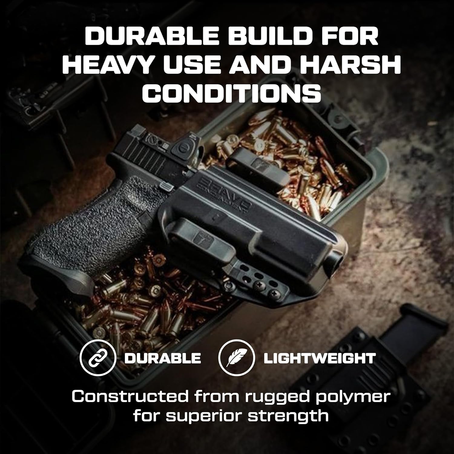 Holster for S&W M&P 9,40 2.0 (4"-4.25") with Streamlight TLR-1 Weapon Light - OWB Holster for Concealed Carry / Custom fit to Your Gun for Maximum Comfort and Everyday Carry