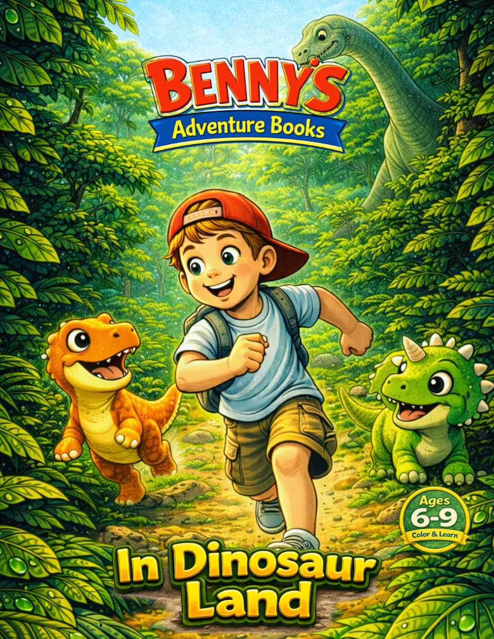 Benny in Dinosaur Land: An Illustrated Story and Activity Book for Kids Ages 6–9 (Book 3 of The Adventures of Benny Series) (Benny's Adventure Books)