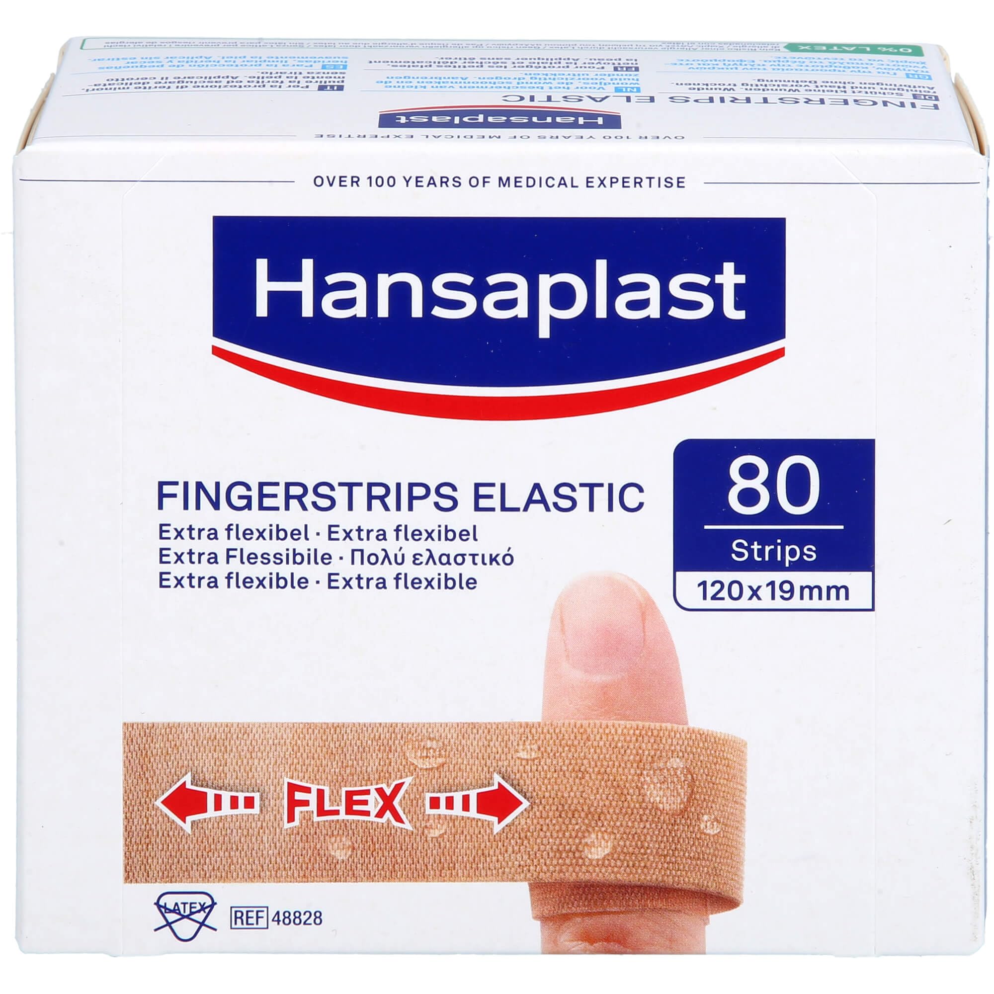 Hansaplast Elastyczne paski na palce 120 x 19 cm 80 sztuk