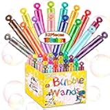 32Pcs 16Colors Neon Mini Bubble Wands,Summer Outdoor for Girls Boys,Party Favors for Kids Child, Wedding,Thanksgiving New Year,Classroom Gifts,Bath Time,Christmas Celebration,Easter Stuffer